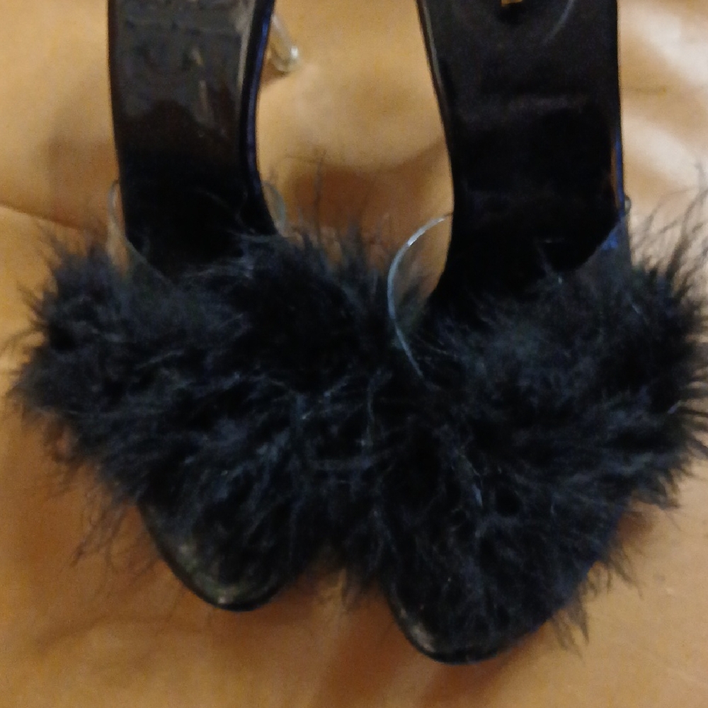 Heiyom Black Feathered Women's Shoes - Picture 3 of 11
